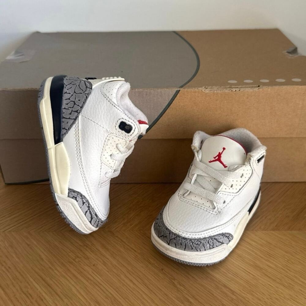 Nike Air Jordan 3 ‘White Cement Reimagined’ Toddler Sneakers- SZ 4 C